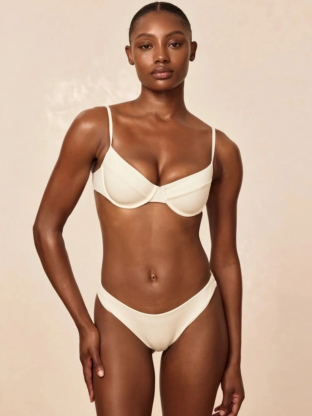 Monday Swimwear Ivory Bikini Set